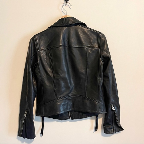 All Saints Dalby leather biker jacket NWOT - Picture 10 of 12
